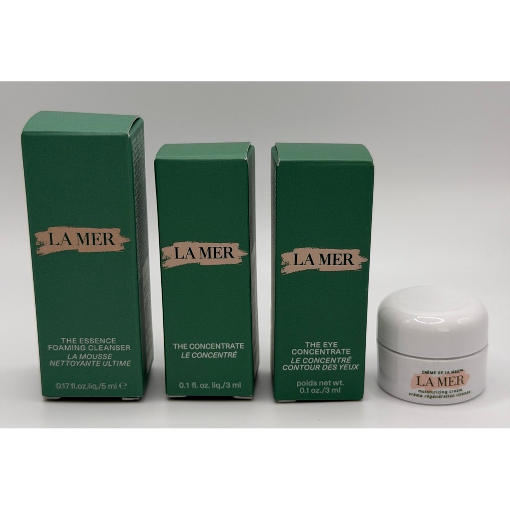 LA MER Rejuvenating Essence Cleanser Eye Concentrate Creme Travel Gift Set New
